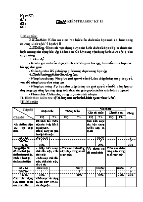 Giáo án Vật lý Lớp 7 - Tiết 29 Kiểm tra học kỳ II - Năm học 2019-2020 - Trường THCS Tân An